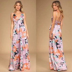 Dreamy Blooms Floral Tiered Maxi Dress | Lulus | Size XL